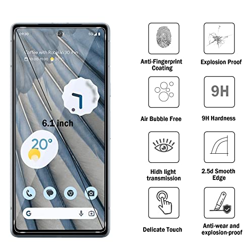 Natbok 2 Pezzi Vetro Temperato per Google Pixel 6A...