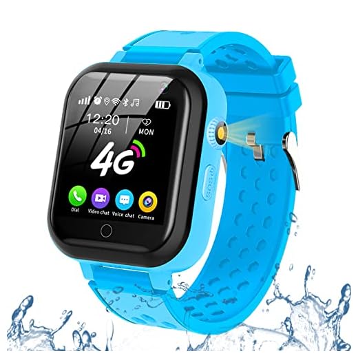 DDIOYIUR Smart Watch for Kids, 4G Kids Phone Smartwatch with GPS Tracker, WiFi, SMS, Call,Voice & Video Chat,Bluetooth,Audio Recording,Alarm,Pedometer, Wrist Watch for 4-16 Boys Girls Birthday Gifts.