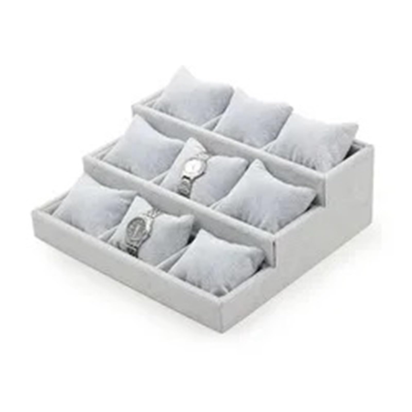 Bryske Velvet Jewelry Bracelet Watch Display Tray with Pillow Cushion