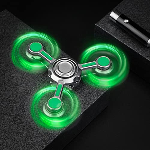 Image of Fidget Spinner Toy for Kids Adults Metal Figette, Stocking Stuffers Gifts for Teen Boys, Silent Cool Gadgets Quiet Office Finger Roller Desk Toy Anxiety Stress Relief Tools Calm Down ADHD Autism