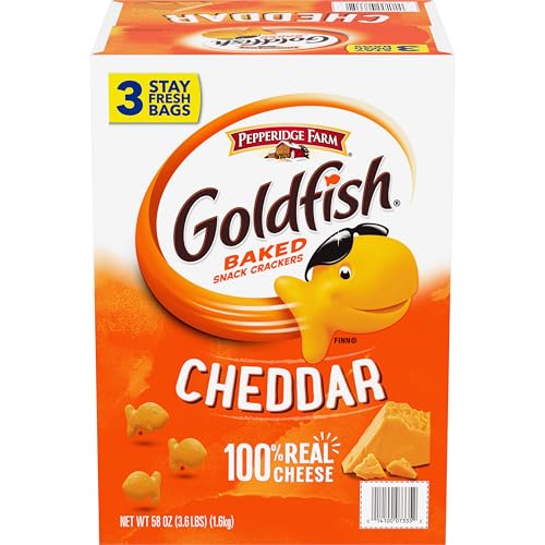 Image of Pepperidge Farm Goldfish Cheddar Crackers, 19.2 oz. Resealable Bags, 3 Count Box