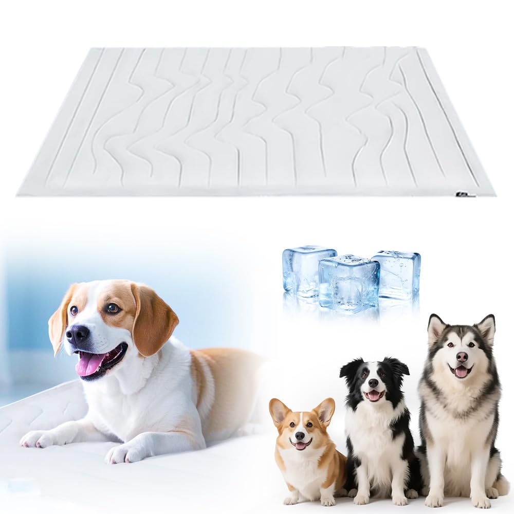 Cooling Mat for Dogs, 2026 New Cool Mat for Dogs, Portable Dog Cool Bed for Summer, Non-Slip Washable, Ideal for Indoor Outdoor Use (Gray, L) — image 1