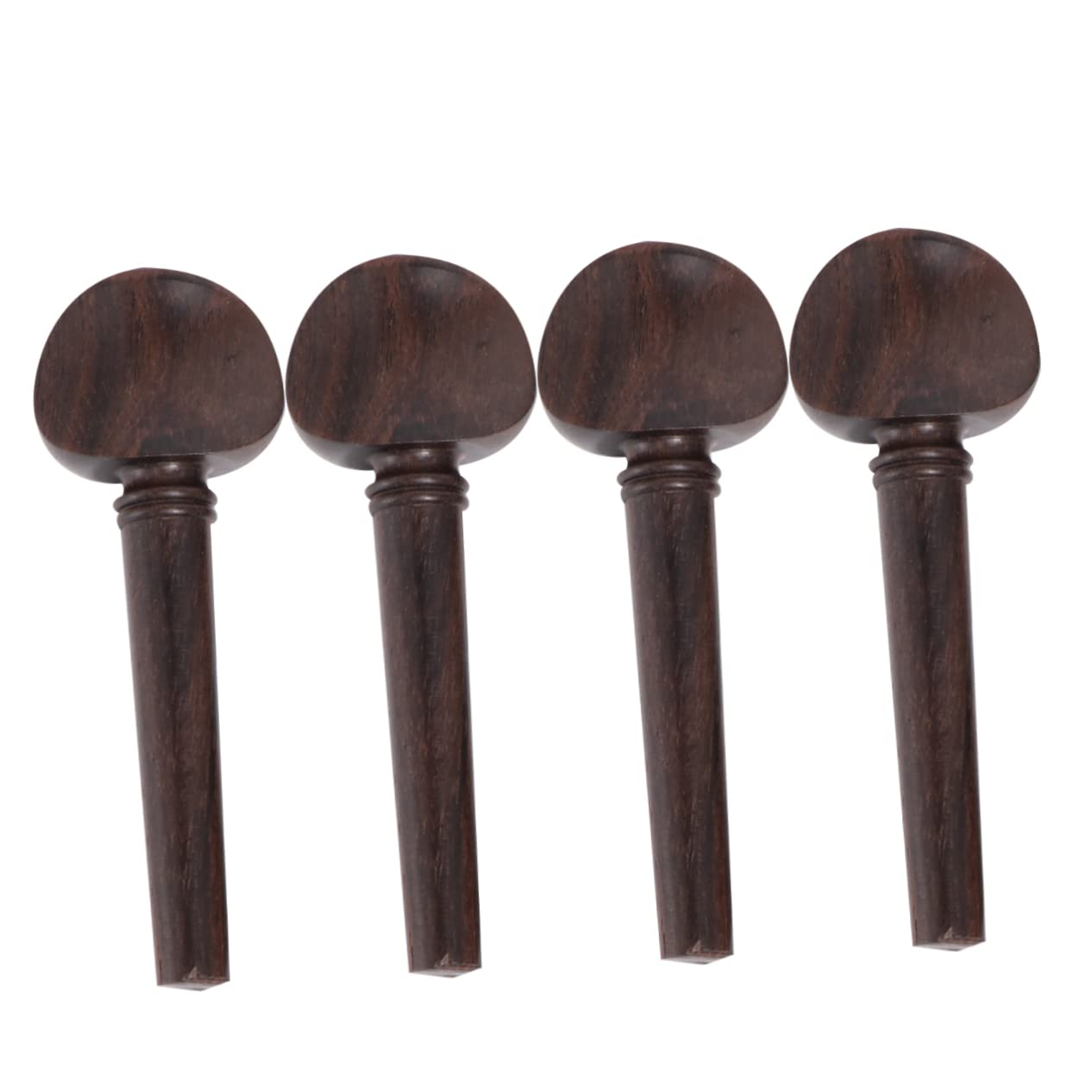 Sosoport 4Pcs Ebony Wood Violin Tuning Pegs Smooth Finish Pre Drilled for Fiddler DIY Instrument Accessories Elegant Replacement for Old Parts