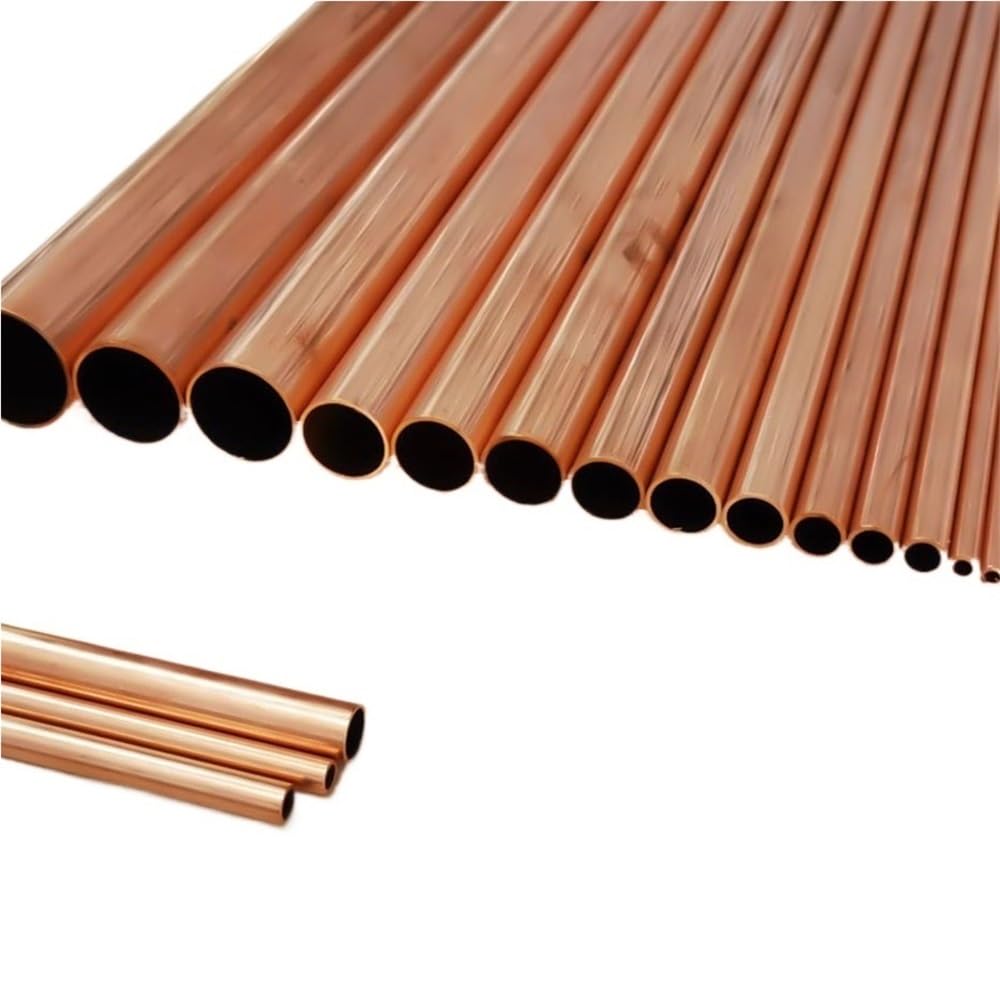 Tubo di rame rotondo for conduttività elettrica e termica, tubo di rame dritto, collegamento forte, 1 pezz0(300 * 16 * 14MM)