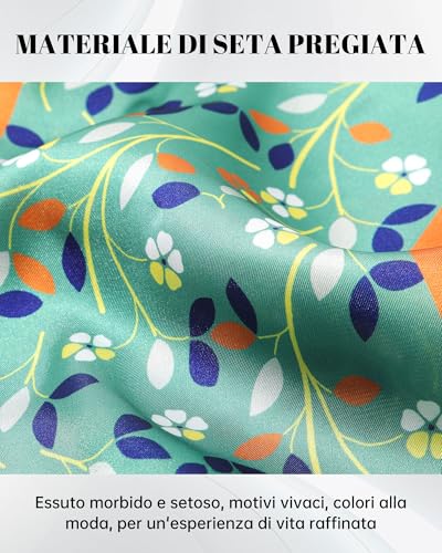 Lazy Thin Magnetic Buckle Scarf - 2PCS Simulation Silk Scarves Trendy Bandanas for Women Hair Wrap Sleeping4