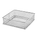 Ybm Home Silver Mesh Drawer Cabinet and or Shelf Organizer Bins, School Supply Holder Office Desktop Organizer Basket 1595 (6x6)