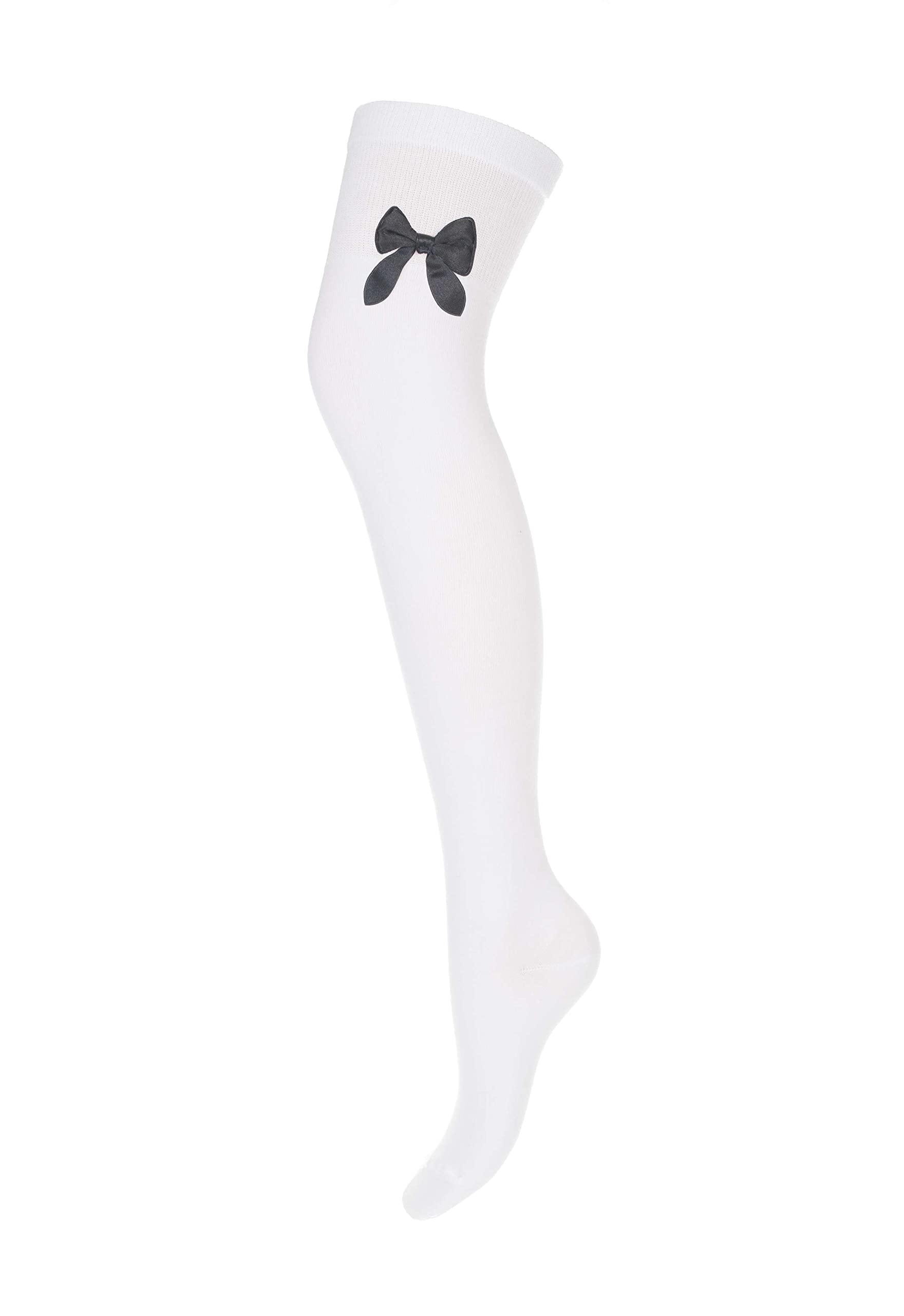 MILENA PEŁNA SWOBODA RUCHU MILENA Calcetines hasta el muslo por encima de la rodilla con lazo negro Cada ocasión Calcetines sensuales Múltiples colores Cálido Moda Gran regalo Mujeres de todas las edades y estilos
