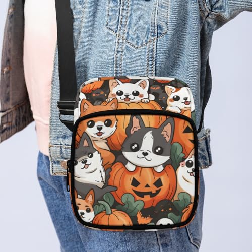 Halloween Style Pattern Mini Lightweight Crossbody Bag Casual Shoulder Handbag Design Portable Small Backpack Trvel,Style 83