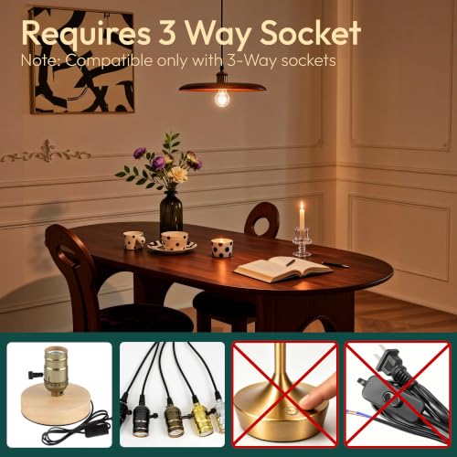 Image of ALAMPEVER 3 Way Light Bulbs 4 Pack, 30 /70 /100W Equivalent, Bright A19 LED Light Bulb, 2700K Soft White, 500 /1000 /1600LM, 4 /8 /12W, E26 Base, Non-Dimmable, ldeal for Living Room, Entryway, Home Office