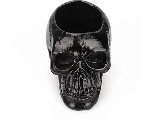 Miniatura 6 de Soporte creativo para brochas de maquillaje con cabeza de cráneo, estuche para brochas de maquillaje, organizador de cosméticos, soporte para