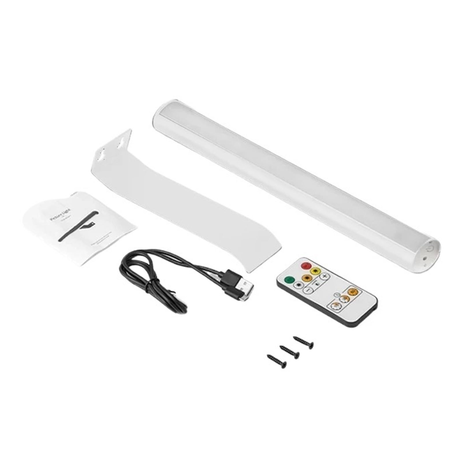 Luce per Quadri, Quadro luminoso, ritratto con telecomando, lampada da parete wireless for soggiorno, display artistico, foto a batteria ricaricabile,per quadri, cornici e specchi(White)