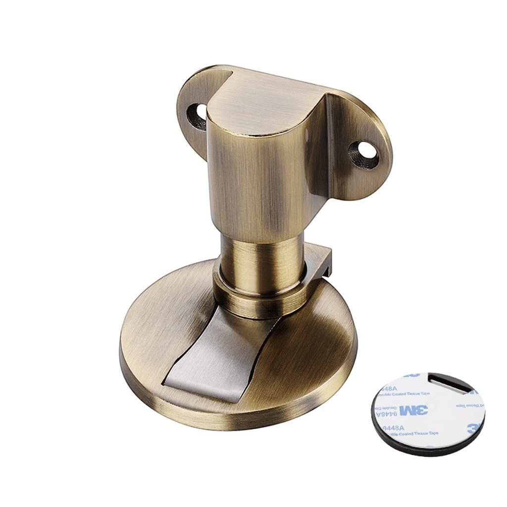 Door Stopper,Doorstops,Stainless Steel Perforated-Free Stop Toilet Anti-Collision Artifact Touch Wall Suction