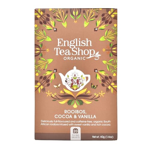 English Tea Shop Bolsitas de Té en Rooibos, Sabor Chocolate y Vainilla, 20 Bolsitas English Tea Shop Bolsitas de Té en Rooibos, Sabor Chocolate y Vainilla, 20 Bolsitas