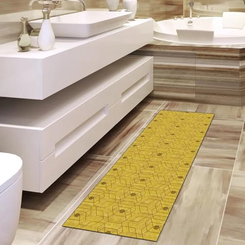 Alfombra larga para cocina transitable con base antideslizante lavable 4