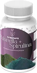 Chlorella + Spirulina - 120 Cápsulas - Greenora (1 Unidade)