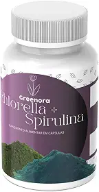Chlorella + Spirulina - 120 Cápsulas - Greenora (1 Unidade)