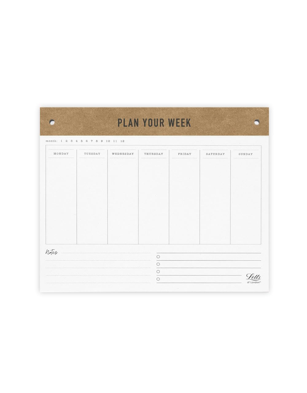 Letts Conscious Undated Weekly Planner Refill