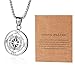 AZFVBQL Compass Necklace for Men Chain Stainless Steel Compass Pendants Male Jewelry