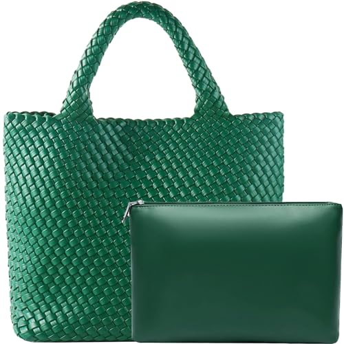 Image of JINMANXUE Fashion Woven Bag Shopper Bag Travel Handbags and Purses Women Tote Bag Large Capacity Shoulder Bags