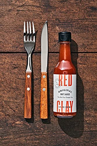 Red Clay Original Hot Sauce - Barrel-Aged Southern Hot Sauce In Red Clay Gift Box - Cold-Pressed Fresno Peppers, Chef-Crafted - Gluten Free, 0 Calories, 0 Carbs, Sugar Free - Keto Friendly - 5Oz, 2Pk #TOP7