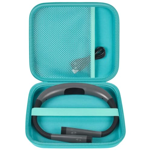 Image of GWCASE Hard Carrying Case for Glocusent for Vekkia LED Neck Reading Lights | Shock-Resistant EVA Shell, Mesh Pocket for Cable, Keep Small Gear Neat for Bedtime Reading, Crochet, Travel, Green, Box Only