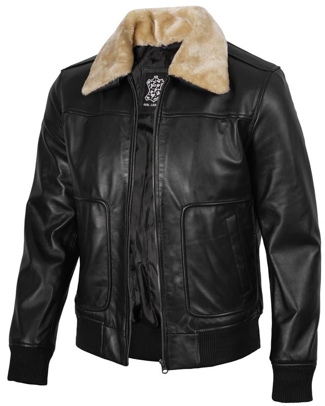 Image of Real Leather Jacket Men - Lamskin Leather Jacket for Mens