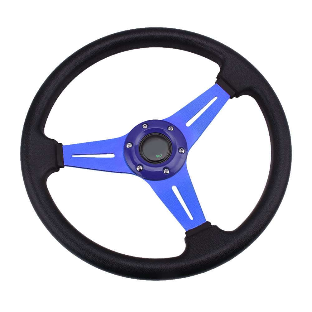 Volante Sportivo Universale Asudaro | In PU E Lega Alluminio | Diametro 35,5 Cm | Per Auto E Kart - Foto 2