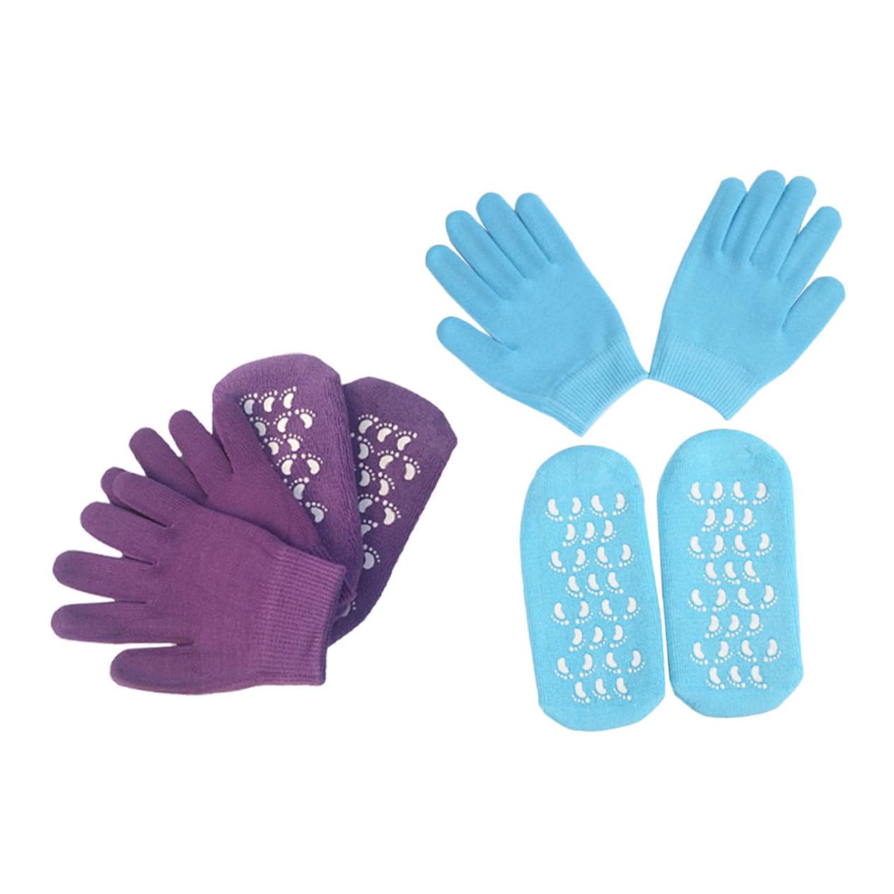 Set per Cura Professionale Mani e Piedi Guanti e Calzini Idratanti 2 Pezzi in Phytagel Lavabili Adatti alla Maggior Parte delle Mani Spa