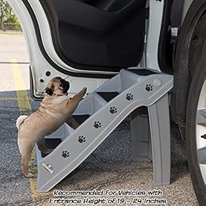   Dog-Stairs-Pet-Stairs-with-4-Step-Design-for-Beds-Couches-Cars-Pet-Steps-for-Puppies-Kittens-and-Small-Pets-by-PETMAKER-Gray
