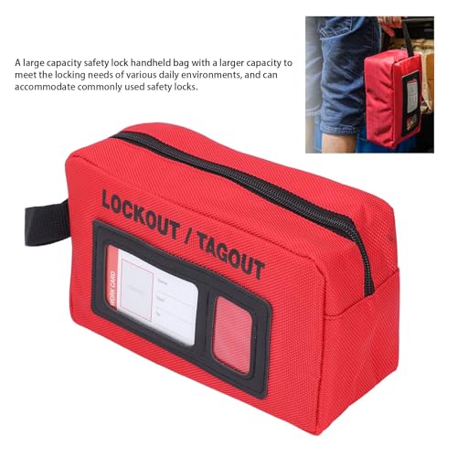 Lockout Tagout Bag, Lock Out Tag Out Storage Bag, Polyester Cloth, Large Capacity, Heat Proof, for Safety Lockout Management