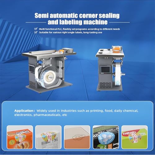 Etichettatrice automatica ad angolo retto Applicatore angolare a 90 ° Etichettatrice ad alta velocità per etichette opache trasparenti, 60 fogli/minuto