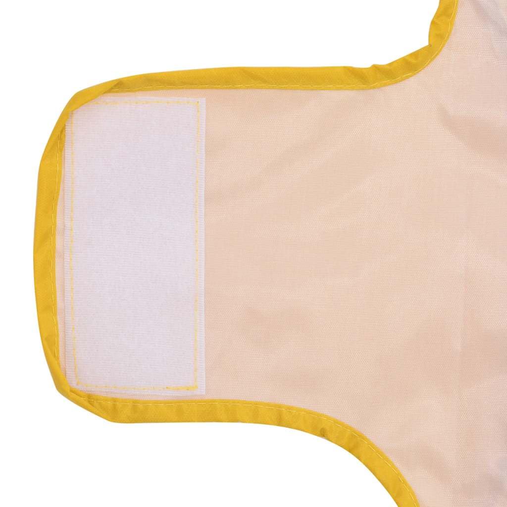 Hund Regenmantel mit Reflexstreifen Polyester Gelb M wetterfester Hundemantel für Gassi Spaziergänge bei Regen und Kälte atmungsaktiv und wasserdicht reflektierende Sicherheitsstreifen