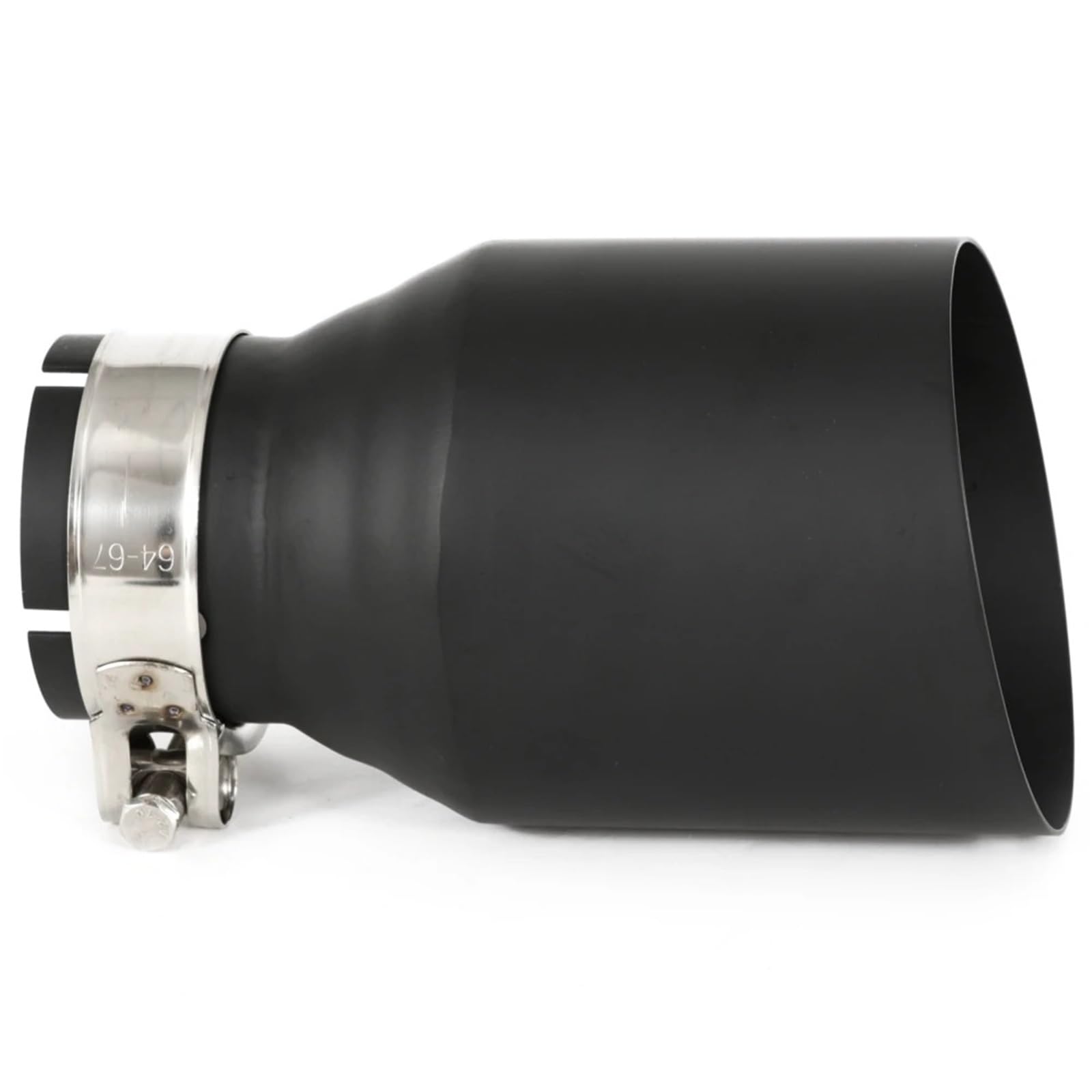 tłumik końcowy Pasuje do rury wydechowej Mitsubishi Mazad ze stali nierdzewnej rura wydechowa samochodu pojedynczy prosty czarny tłumik(57MM IN 101MM OUT)