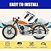 AICARS Universal Motorcycle Foot Pegs: Bike Footpegs Folding Pedal Fit for Mini Bike ATV UTV Go Karts，Fashion Black