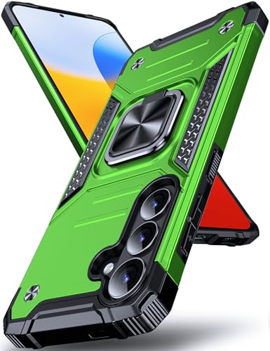 Protection Galaxy S26 anti-choc béquille militaire vert gazon
