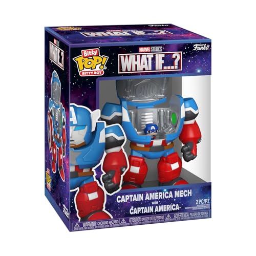 Funko Bitty Bots: Marvel What If? - Captain America Mech with Captain America - Figurine en Vinyle...