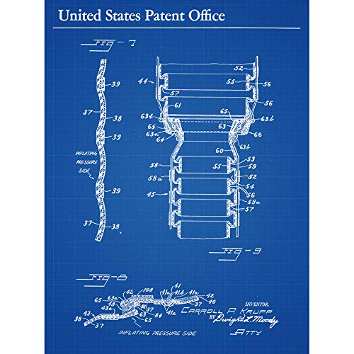 Artery8 Krupp Goodrich High Altitude Inflatable Suit 1960 Patent Art Print Canvas Premium Wall Decor Poster Mural