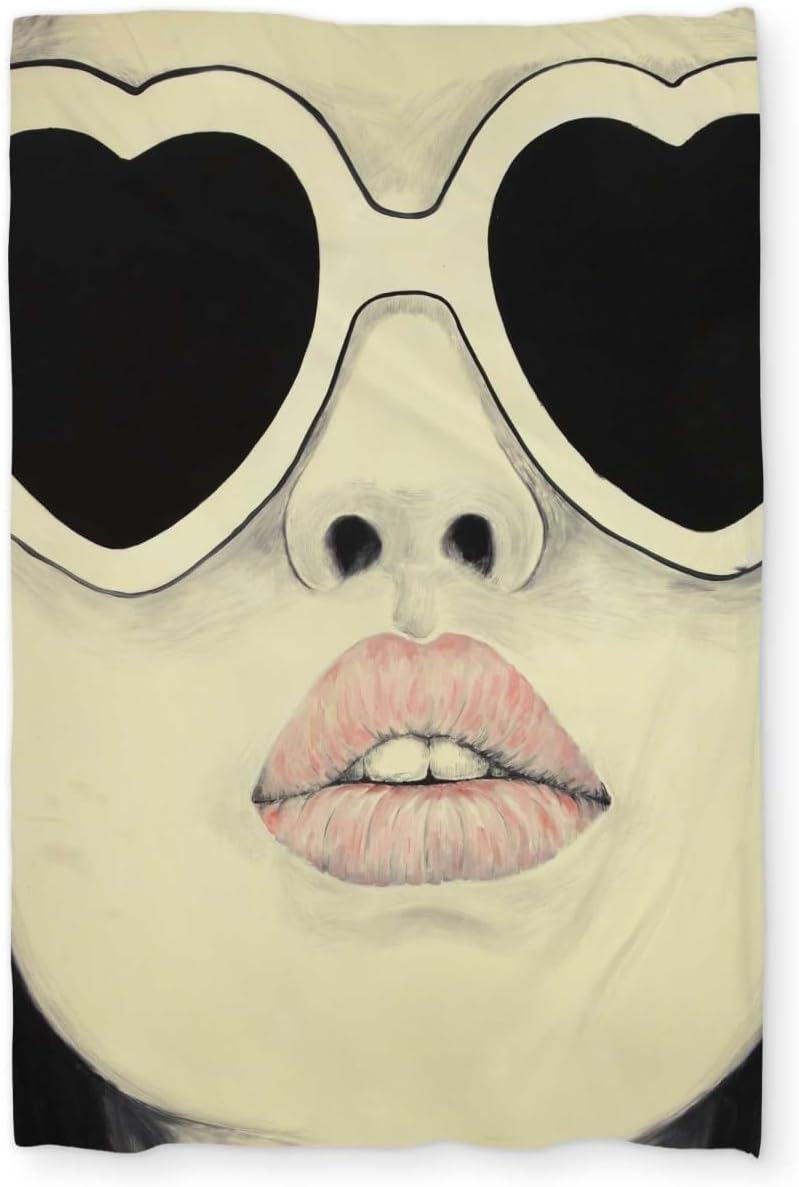 Begin Home Decor C1DCTXLWZINRLI Young Lady with Glasses Twin Size Extra Long Duvet Cover - Modern Office Decor