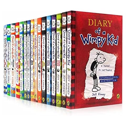 Jeff Kinney Diary of a Wimpy Kid 16 Books Collection Set, Complete Series 1-16 Books of Boxed Set, Paperback (2022030012) Cover