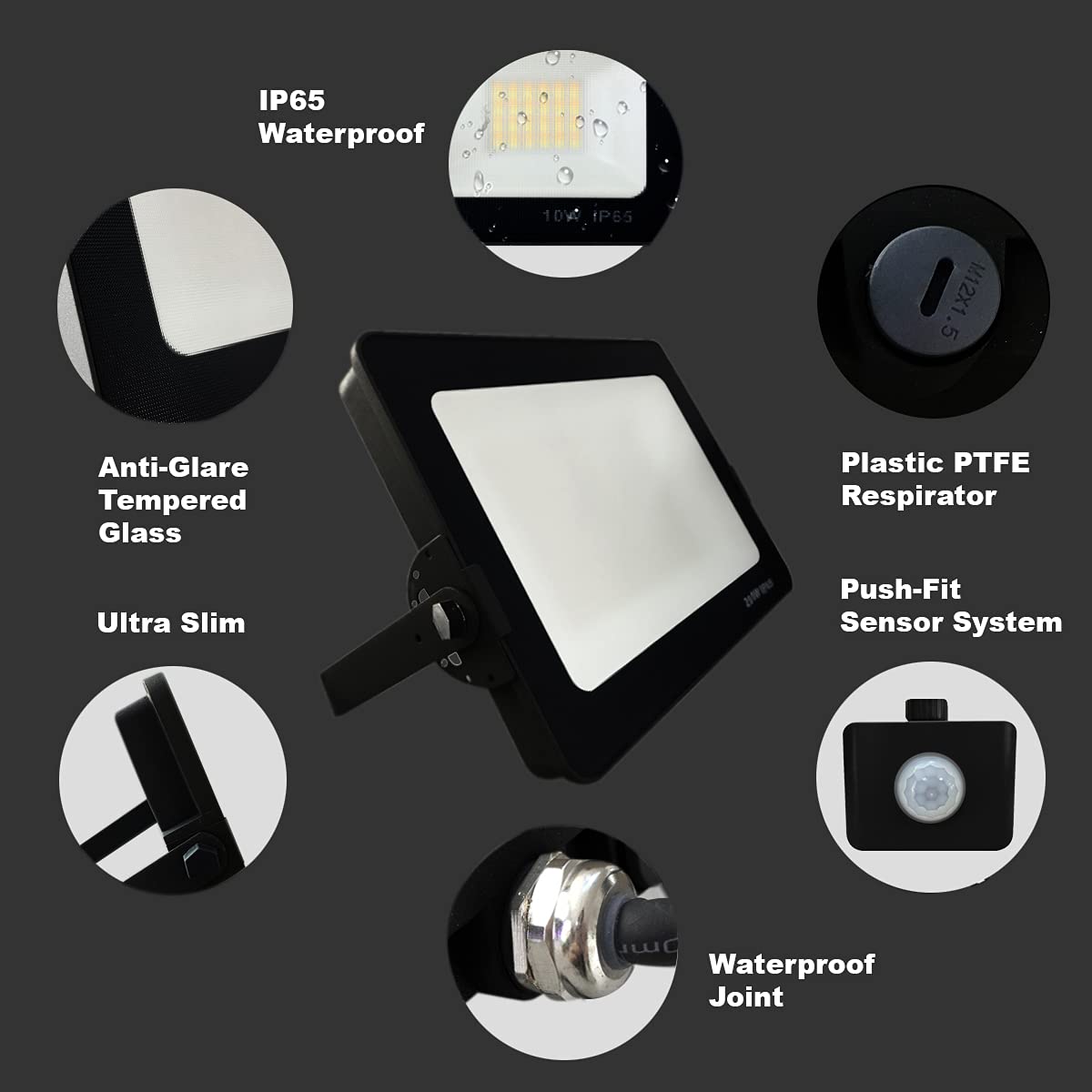 G.W.S - Foco LED, Tricolor (3000 k/4000 k/6000 k)., 30 W