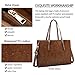 Laptop Bag for Women Waterproof Lightweight Leather 15.6 Inch Computer Tote Bag Business Office Briefcase Large Capacity Handbag Shoulder Bag Professional Office Work Bag