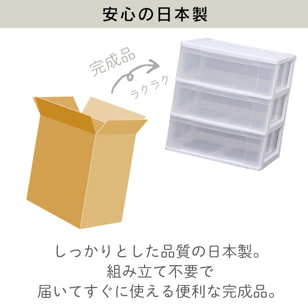 新品3段チェストN653、63×50cm組立 Amazon｜アイリスオーヤマ チェスト 3段 届いてすぐ使える完成品
