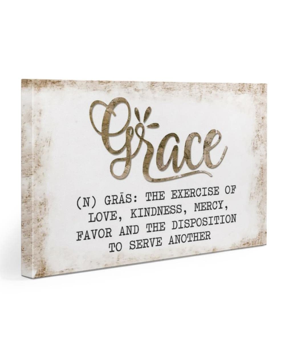 Grace Definition Wall Art Canvas Print, Jesus Wall Art