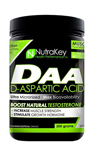 D-Aspartic Acid Powder by NutraKey (DAA) 300 Grams