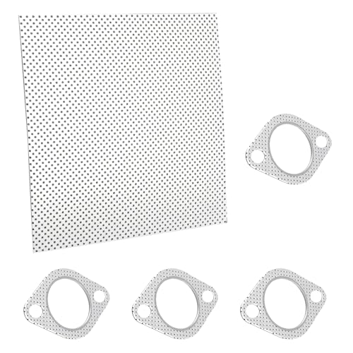 Junta de Escape 20x20cm, Junta Colector 1.6mm – Junta Metálica Cerámica Resistente a Altas Temperaturas Hasta 350°C, Universal y Cortable para Coche, Moto y Motores Diesel