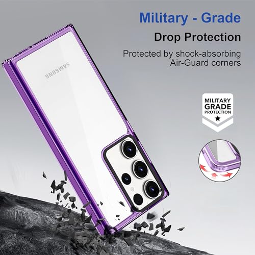Image of Zapcase Back Case Cover for Samsung Galaxy S25 Ultra 5G | Compatible for Samsung Galaxy S25 Ultra 5G Back Cover | Case Cover with Camera Protection | (TPU + PC | Translucent Purple)