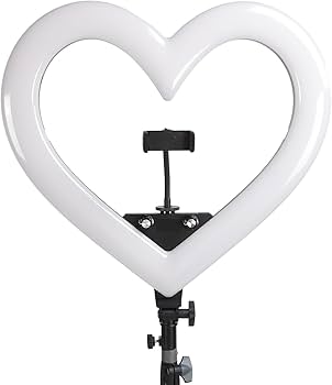 Amazon | ハート型フィルライト、19インチハート型LEDリングライト