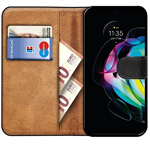 Verco Wallet Case for Motorola Edge 30 Book Cover with Magnetic Closure compatible with Motorola Edge 30 Flip Case with Card Slots Faux Leather - Image 2
