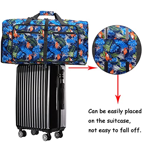 Image of Woogwin Travel Duffel Bag Large Foldable Waterproof Overnight Bag for Beach Swim Bags Pool Sports Gym