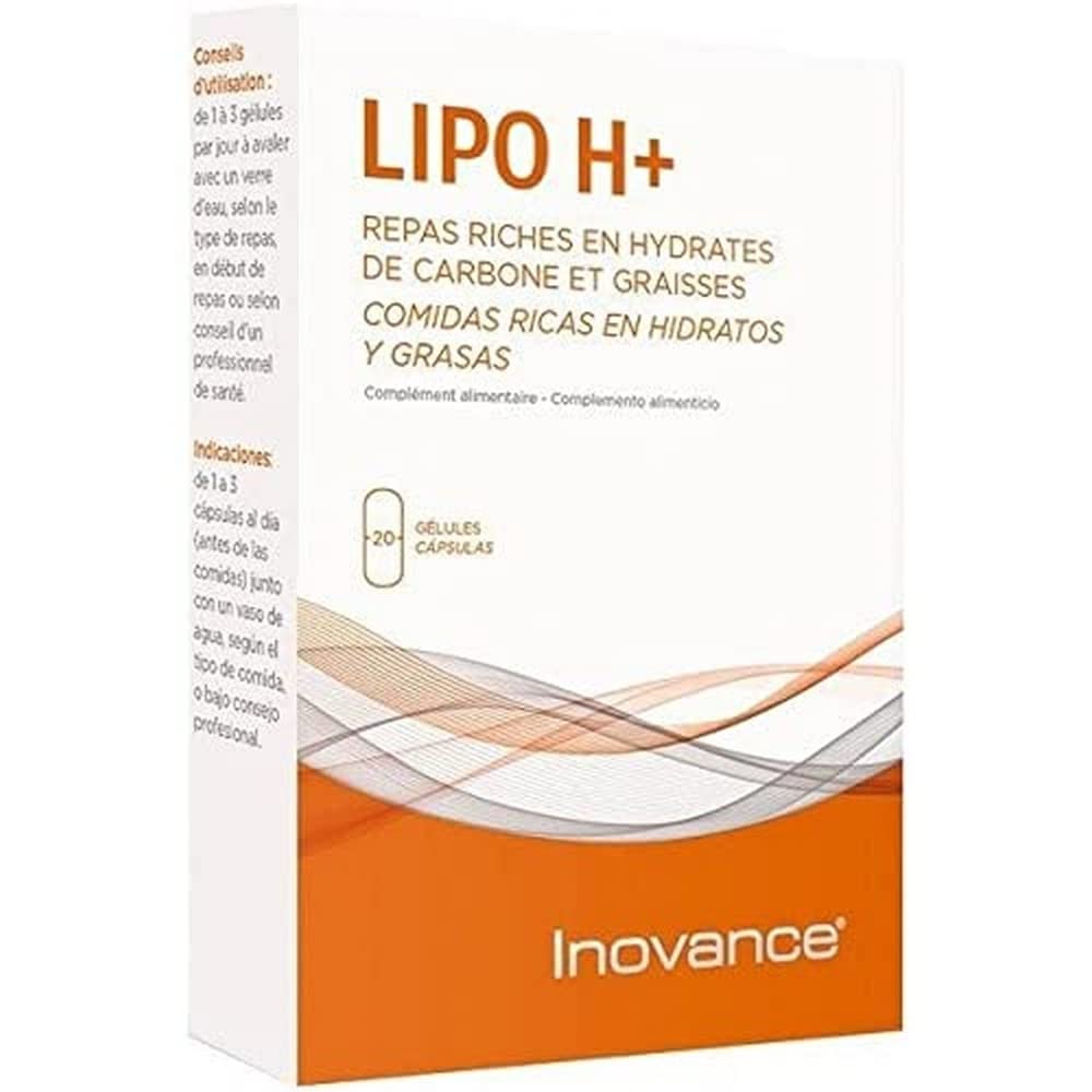 INOVANCE LIPO H 20cap. – gélules qui facilitent la supplémentation quotidienne, à prendre régulièrement selon la dose conseillée, boîte de 20 gélules et facilite la prise en charge de votre bien-être